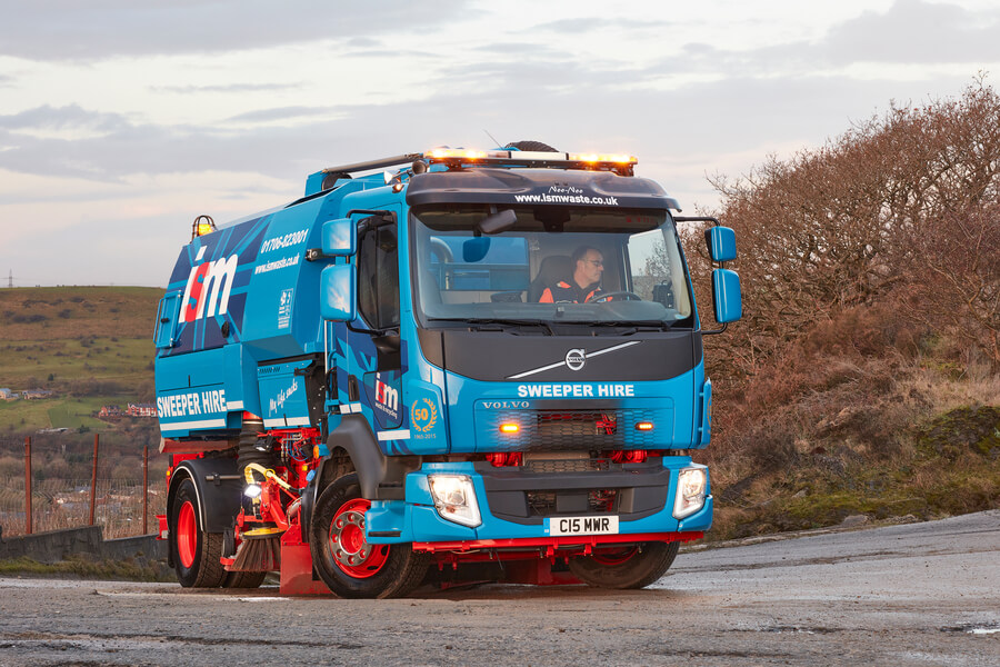 New Volvo road sweeper