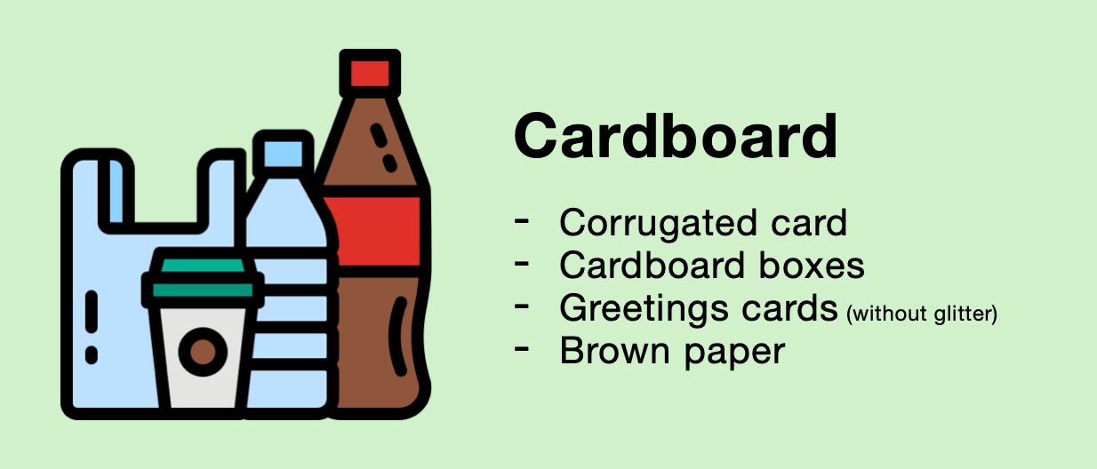 Types of cardboard that can be recycled