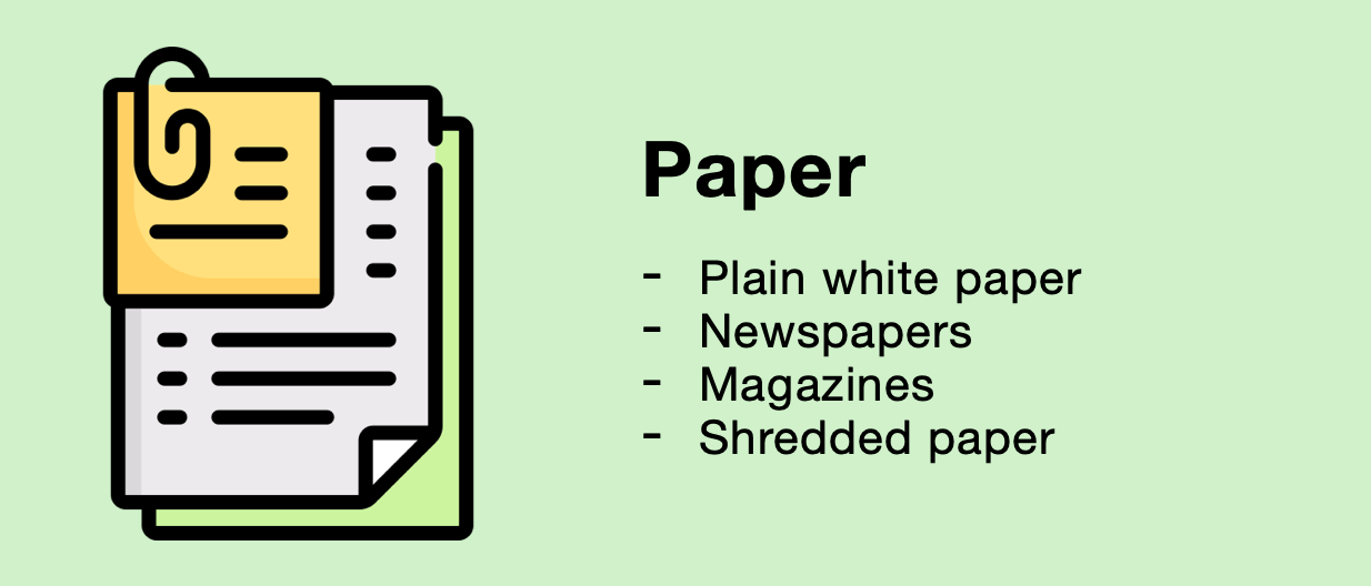 Types of paper that can be recycled