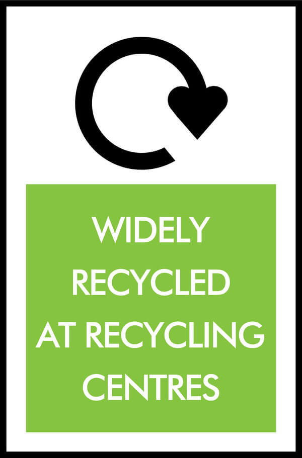 Widely Recycled at Recycling Centres Symbol