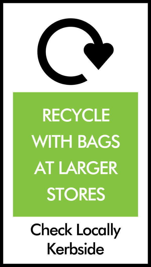 Widely recycled at Larger Stores Symbol