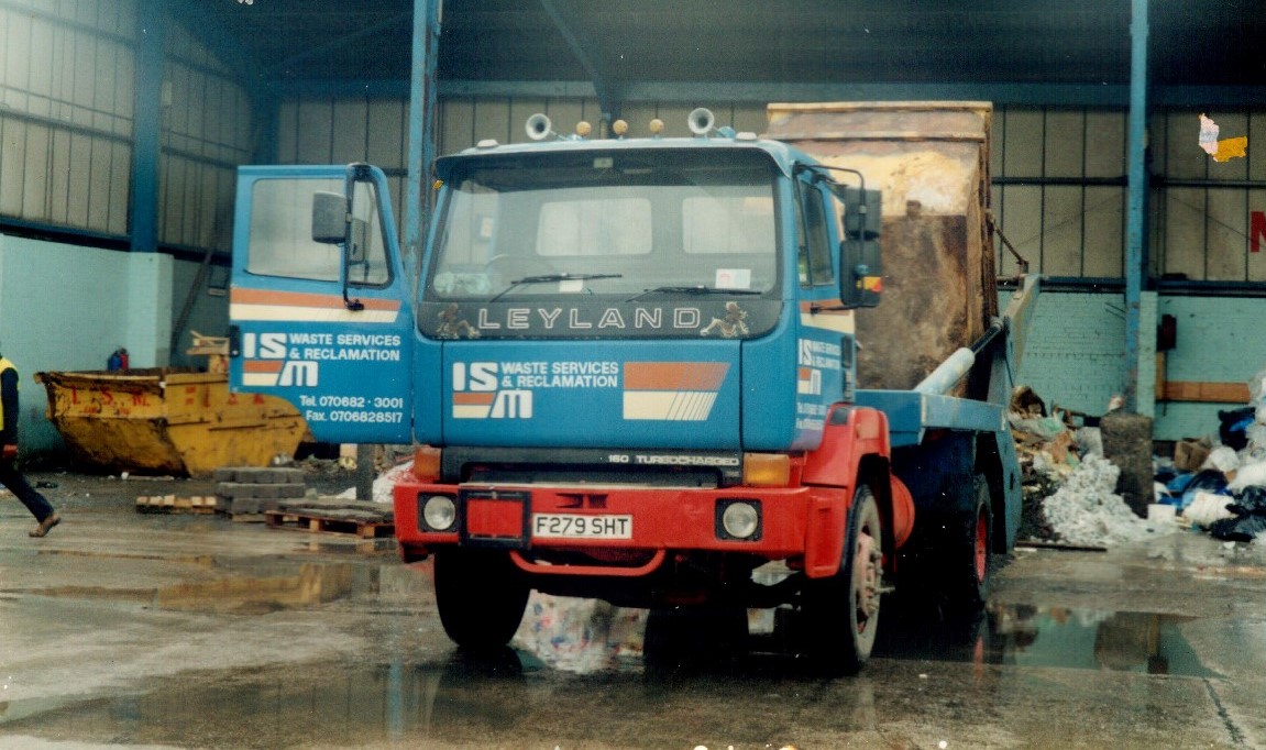 Truck in waste transfer station