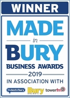 Made in Bury Business Awards 2019 Winner Badge