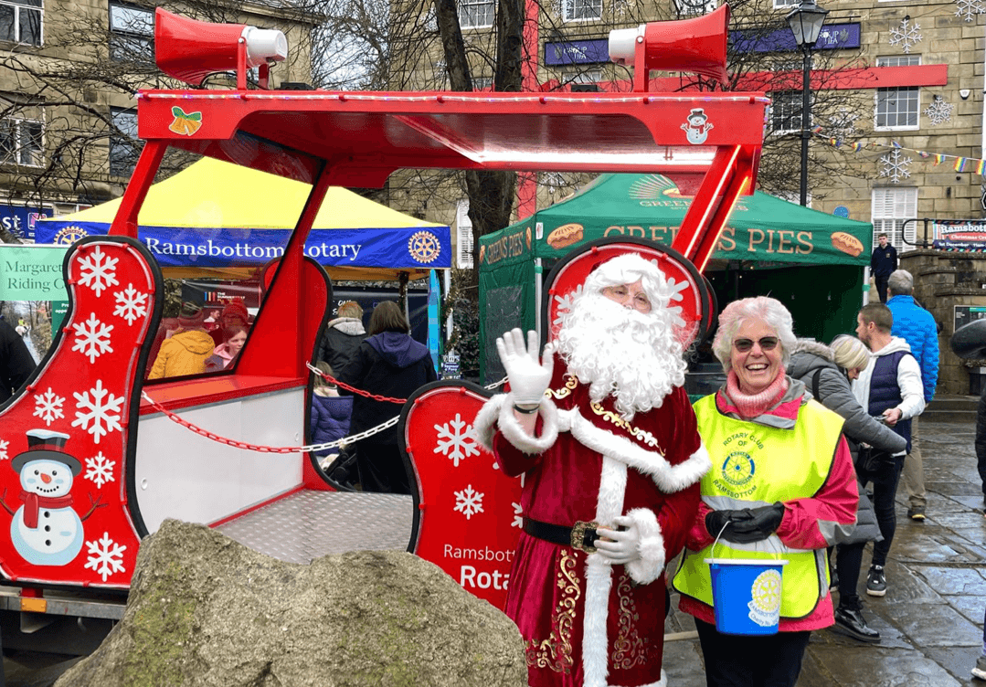 new sleigh at Ramsbottom Christmas Markets