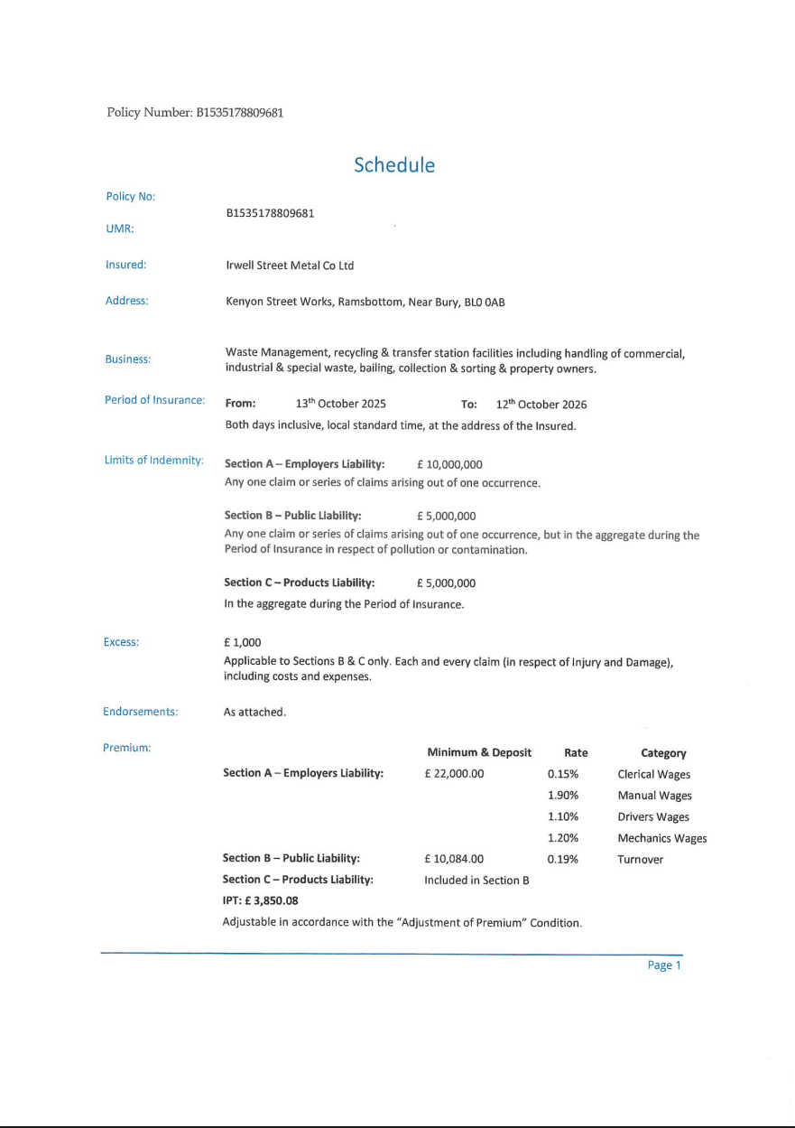 Public Liability Document Preview