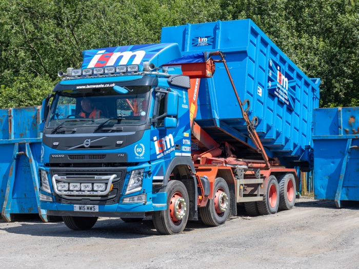ISM truck dropping off a roro skip