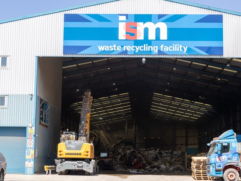Front view of ISM recycling facility